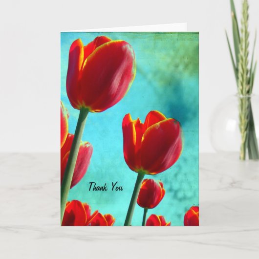 Rote Tulpen, Danke (Vorderseite)