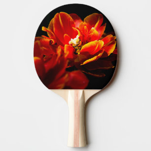 Rote Tulpen dunkler Hintergrund Tischtennis Schläger