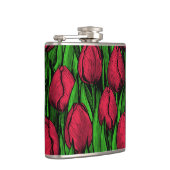 Rote Tulpen Flachmann (Rechts)