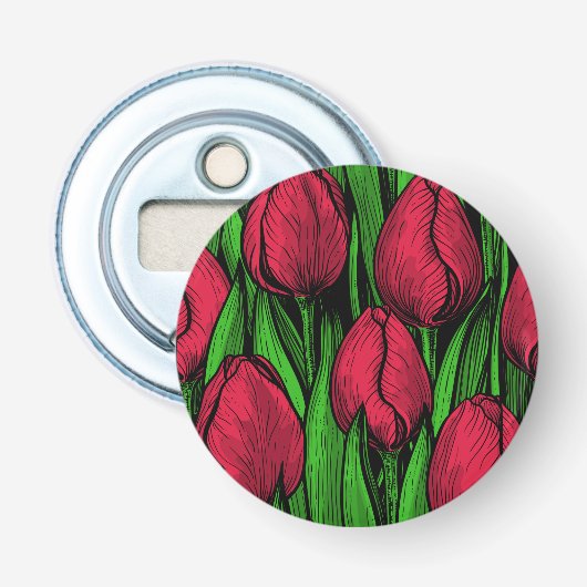 Rote Tulpen Flaschenöffner (Vorderseite)