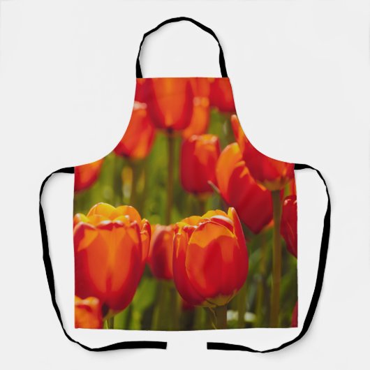 Rote Tulpen fotografischer Druck. Magnet Schürze (Vorderseite)
