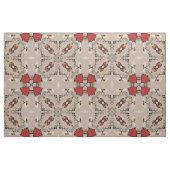 Rote Tulpen, geometrischer Stoff (Yard (91,4 cm))