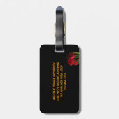 Rote Tulpen Gepäckanhänger (Rückseite vertikal)