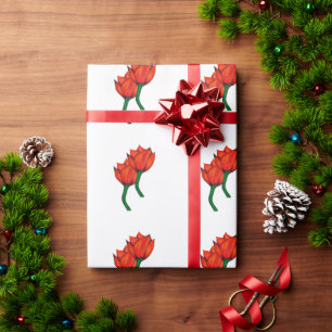 Rote Tulpen Geschenkpapier