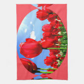 Rote Tulpen Geschirrtuch (Vertikal)