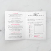 Rote Tulpen Hochzeit ganz in one gefaltet Einladung (Innenseite)