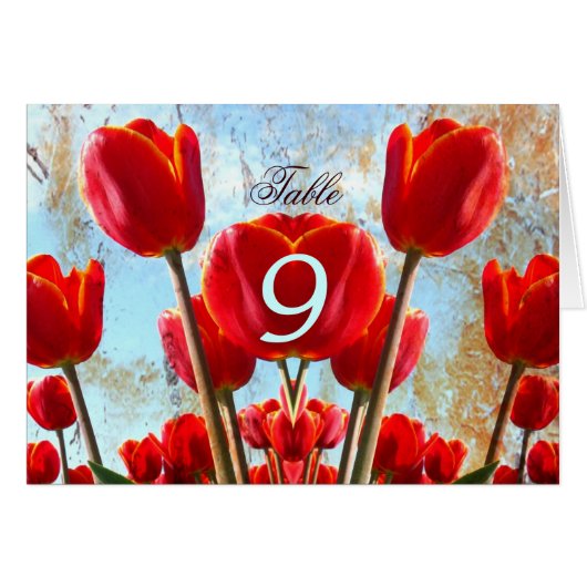 Rote Tulpen Hochzeitsfeier (Vorderseite (Horizontal))
