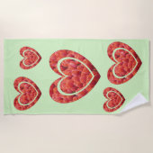 Rote Tulpen hören Cust. Backgr. Farb-Beach-Handtuc Strandtuch (Vorderseite)