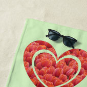 Rote Tulpen hören Cust. Backgr. Farb-Beach-Handtuc Strandtuch (Beispiel)