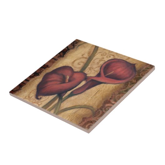 Rote Tulpen II Fliese (Seite)