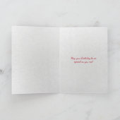 rote Tulpen im braunen Taschengeburtstag Karte (Innenseite)