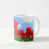 Rote Tulpen im Frühling Kaffeetasse (VorderseiteRechts)