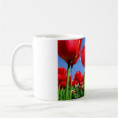 Rote Tulpen im Frühling Kaffeetasse (Links)