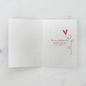 Rote Tulpen im Garten Geburtstag Karte (Innenseite)