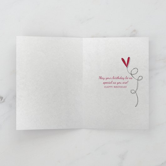 Rote Tulpen im Garten Geburtstag Karte (Innenseite)