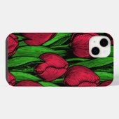 Rote Tulpen iPhone Hülle (Rückseite (Horizontal))