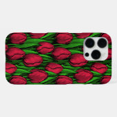 Rote Tulpen iPhone Hülle (Rückseite (Horizontal))