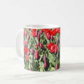 Rote Tulpen Kaffeetasse (Vorderseite Links)