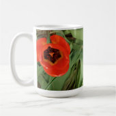 Rote Tulpen-Kaffeetasse Kaffeetasse (Links)