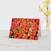 Rote Tulpen Karte (Gelbe Blume)