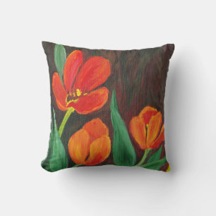 Rote Tulpen Kissen