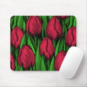 Rote Tulpen Mousepad (Mit Mouse)