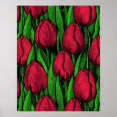 Rote Tulpen Poster (Vorne)