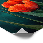 Rote Tulpen Poster (Ecke)