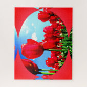 Rote Tulpen Puzzle (Vertikal)