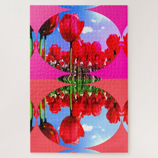 Rote Tulpen Puzzle (Vertikal)