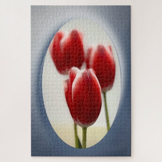 Rote Tulpen Puzzle (Vertikal)