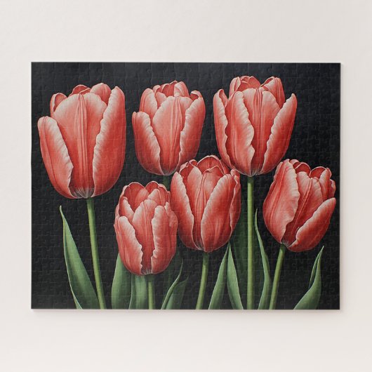 Rote Tulpen Puzzle (Horizontal)
