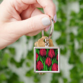 Rote Tulpen Schlüsselanhänger (Hand)