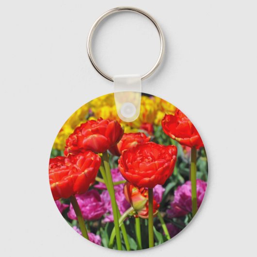 Rote Tulpen Schlüsselanhänger (Vorderseite)