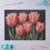 Rote Tulpen Seidenpapier (Basteln)