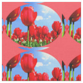 Rote Tulpen Stoff (Nahaufnahme)