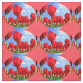 Rote Tulpen Stoff (Muster)
