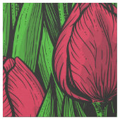 Rote Tulpen Stoff (Nahaufnahme)