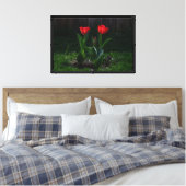 Rote Tulpen Stretch Leinwanddruck (Insitu (Schlafzimmer))