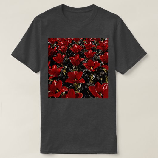 Rote Tulpen T-Shirt (Design vorne)