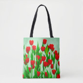 Rote Tulpen-Tasche Tasche (Vorderseite)