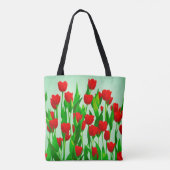 Rote Tulpen-Tasche Tasche (Rückseite)