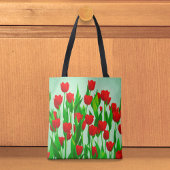 Rote Tulpen-Tasche Tasche