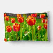 Rote Tulpen-Tasche Zubehörtasche (Rückseite)