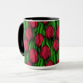 Rote Tulpen Tasse (Vorderseite Links)