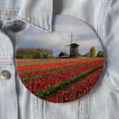 Rote Tulpen und eine Windmühle Button (Beispiel)