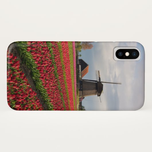 Rote Tulpen und eine Windmühle Case-Mate iPhone Hülle (Rückseite (Horizontal))
