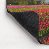 Rote Tulpen und eine Windmühle Mousepad (Ecke)
