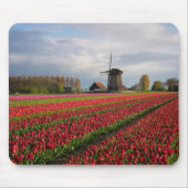 Rote Tulpen und eine Windmühle Mousepad (Vorne)