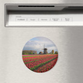 Rote Tulpen und Windmühle Magnet (In Situ (Geschirrspüler))
